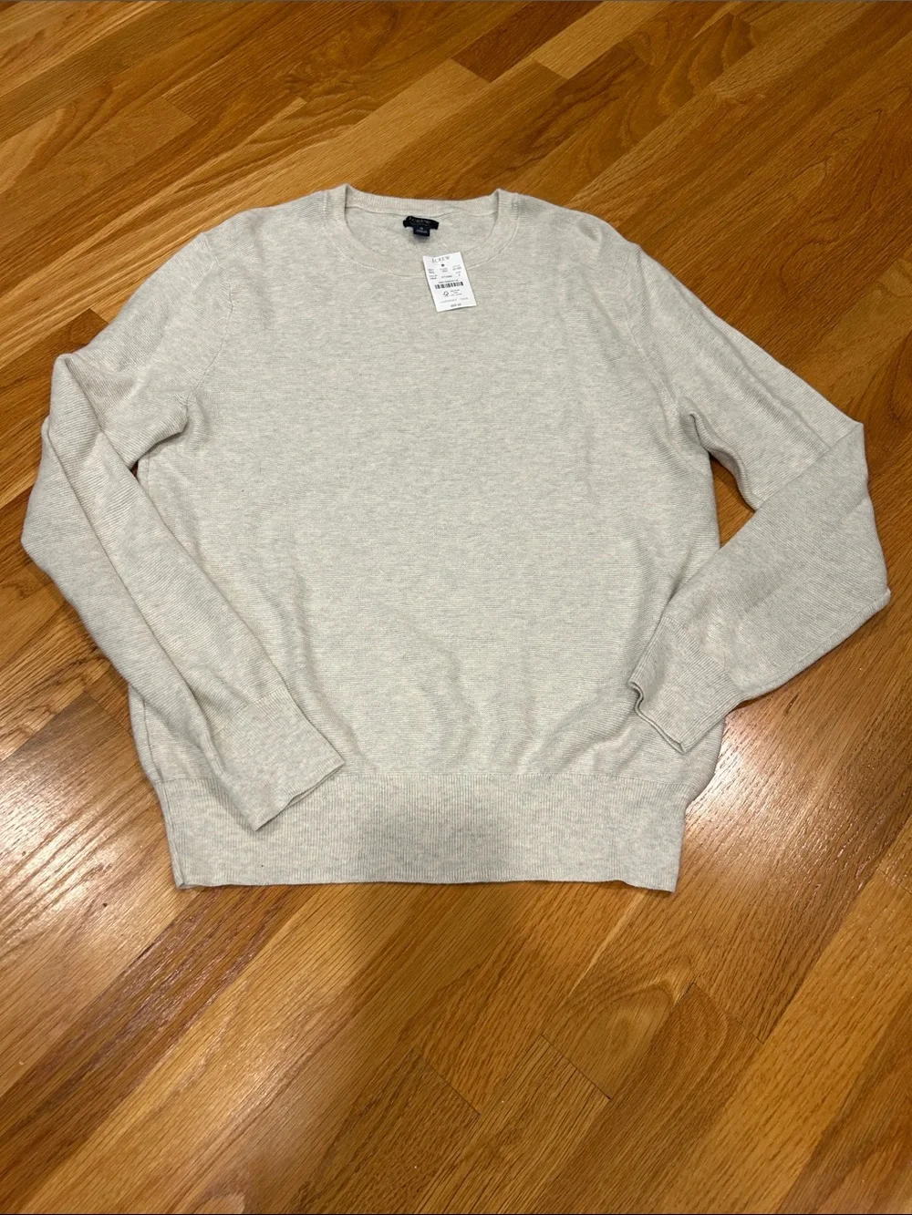 J. Crew Men's Crewneck Sweater in Light Beige
